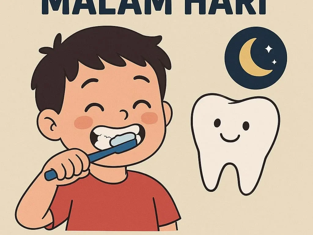 Poster Himbauan, Pentingnya Sikat Gigi Malam Hari, Pesan Dinkes Aceh Utara untuk Warga Pase. (Photo : Ilustrasi)