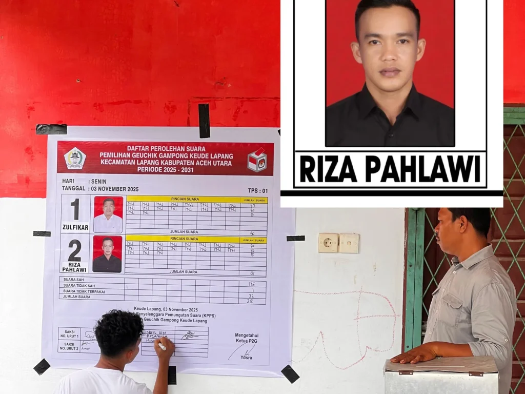 Foto: Geuchik terpilih Riza Pahlawi