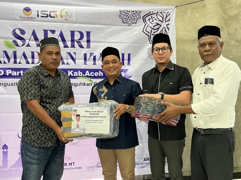 Foto: Ketua DPD Partai NasDem Aceh Utara Zubir.HT melaksanakan safari ramadhan
