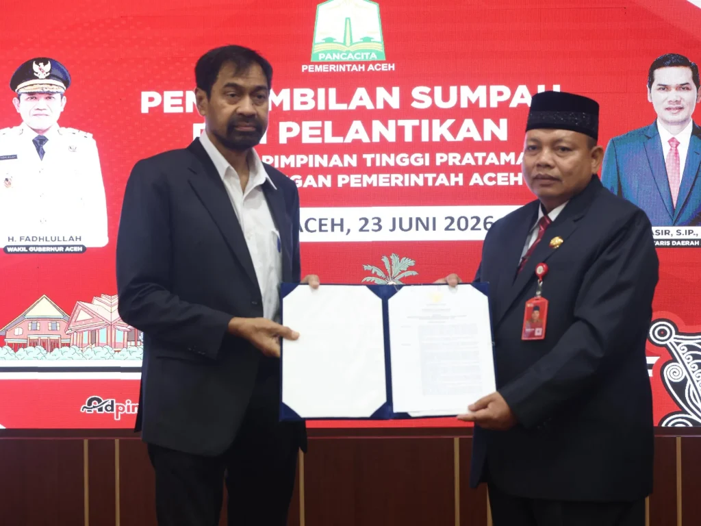 Foto: Gubernur Aceh Lantik Dr. Misran Fuadi sebagai Kepala Dinas Syariat Islam Aceh