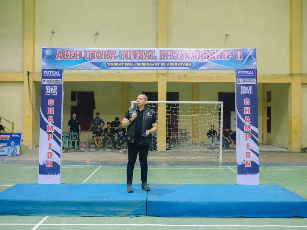 Muslim, S.HI.,MM Buka Turnamen Aceh Utara Futsal Championship II