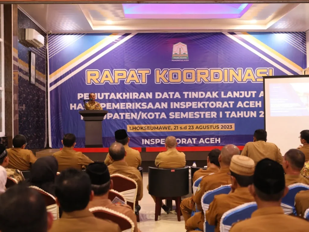 FOTTI: Pj Walikota Lhokseumawe Dr. Drs. Imran, M.Si, MA.Cd buka Rapat Koordinasi (Rakor) pemutakhiran data tindak lanjut hasil pemeriksaan Inspektorat Aceh