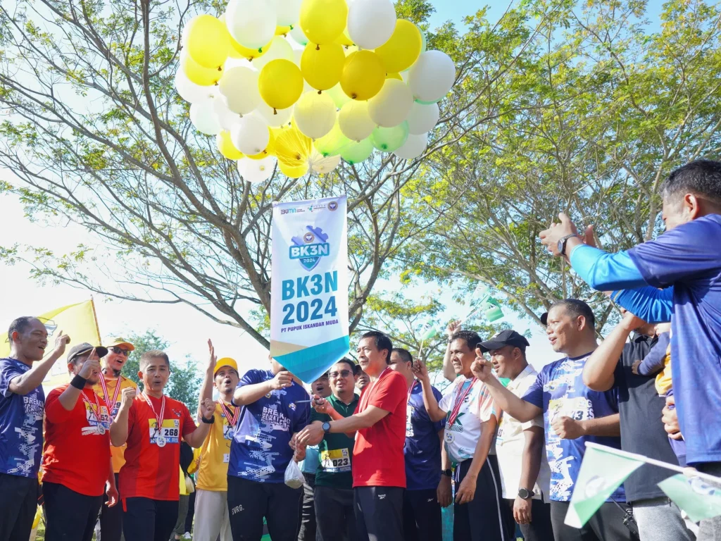 Foto: Perayaan Bulan Keselamatan dan Kesehatan Kerja Nasional (BK3N) Tahun 2024 di Komplek Perumahan Perusahaan di Kecamatan DewantaraPerayaan