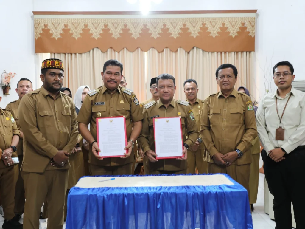 Foto: Pemerintah Kota Lhokseumawe bersama Pemerintah Kabupaten Aceh Tengah melakukan Kerjasama Antar Daerah (KAD) guna menekan angka inflasi pada kedua daerah, melalui sektor komoditas pertanian dan ketahanan pangan.