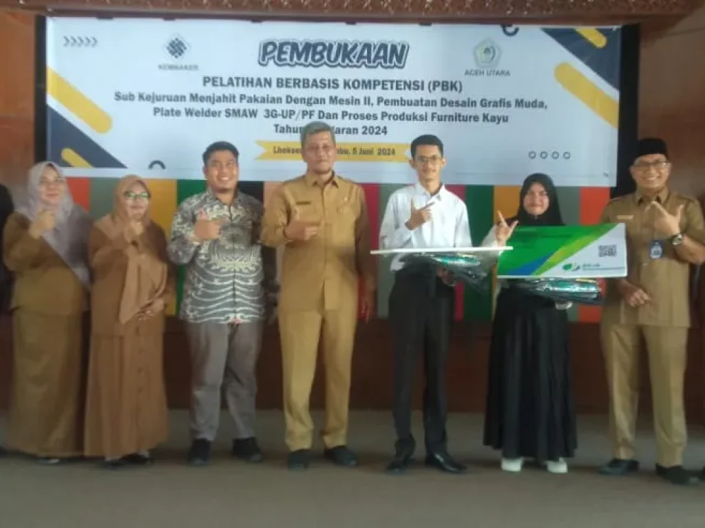 Foto: Pj Sekda Aceh Utara Buka Pelatihan Berbasis Kompetensi diselenggarakan BPVP KEMNAKER RI