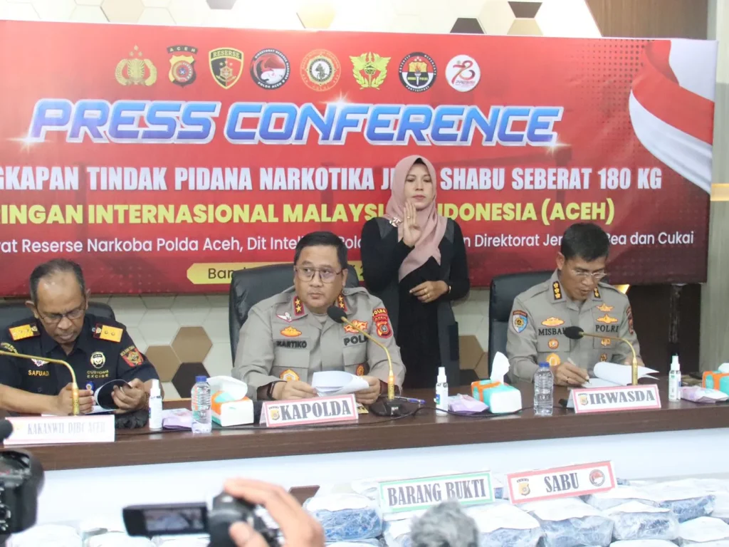 Foto: konferensi Pers di Polda Aceh, Rabu, 26 Juni 2024. Kapolda Aceh Irjen Achmad Kartiko