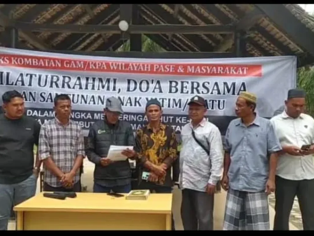 Foto: Eks Gam deklarasi di Situs Cagar Budaya Cut Meutia