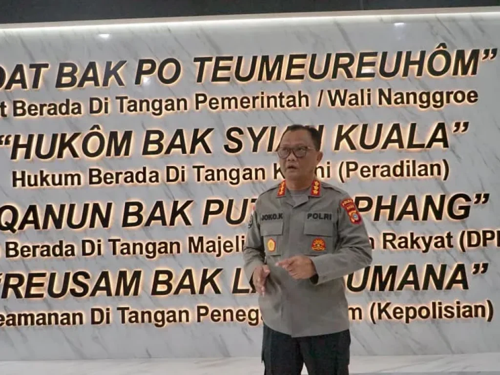 Foto: Kabid Humas Polda Aceh Kombes Pol. Joko Krisdiyanto
